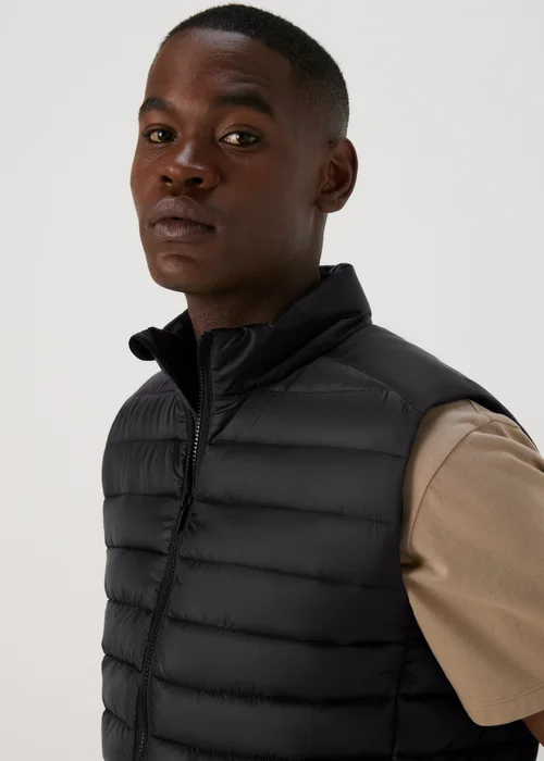Black Puffer Gilet - S Image 3