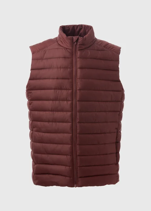 Burgundy Puffer Gilet - S Image 5