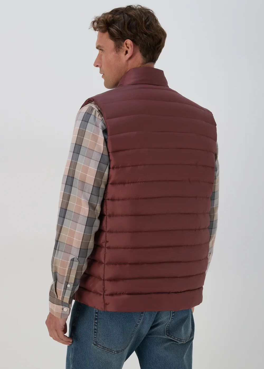 Burgundy Puffer Gilet - S Image 3