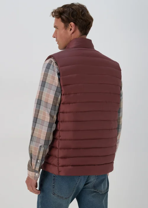 Burgundy Puffer Gilet - S Image 3