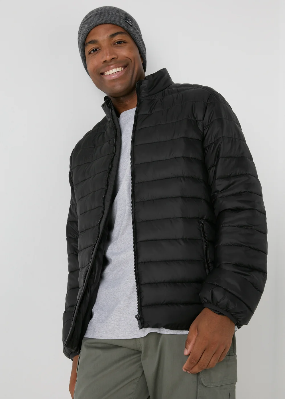 Black Padded Puffa Jacket - S Image 3