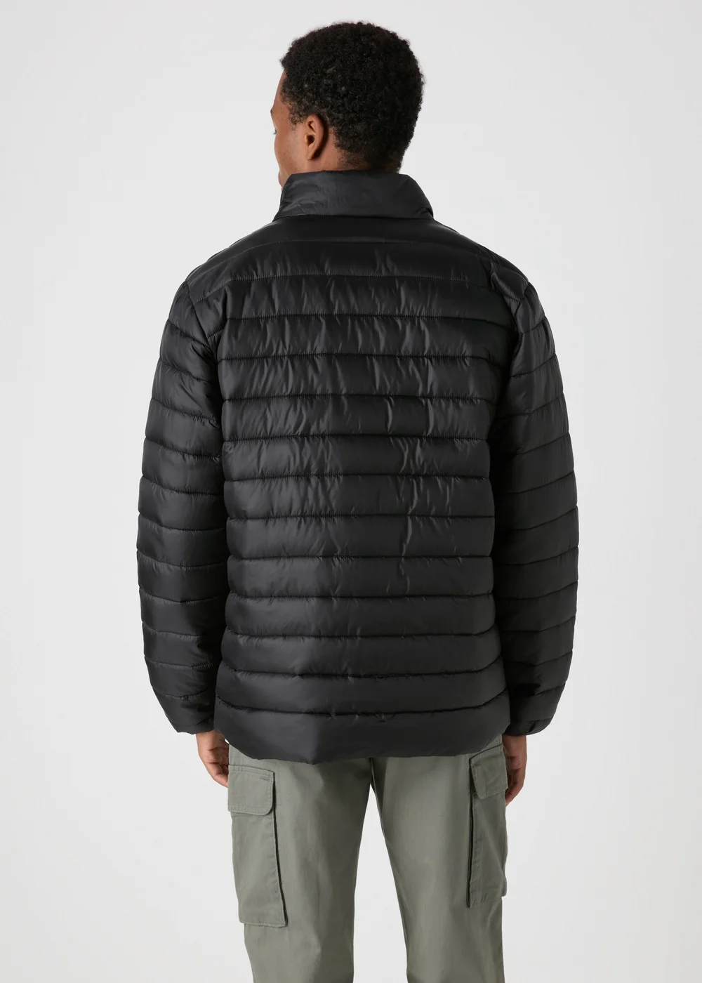 Black Padded Puffa Jacket - S Image 2