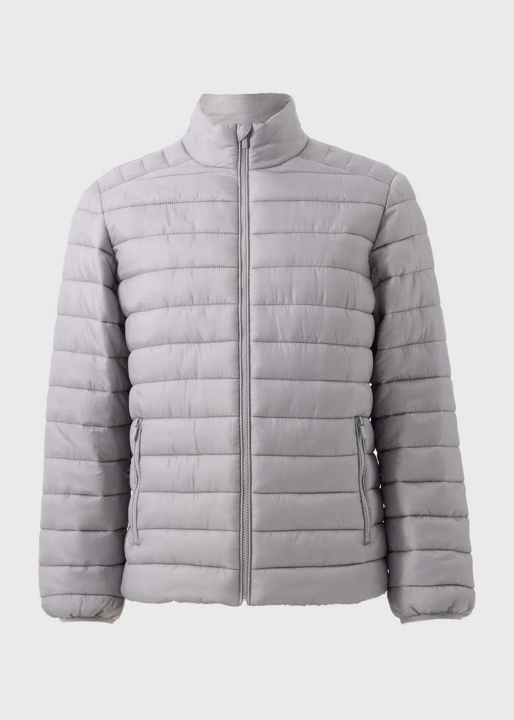 Grey Funnel Puffer Jacket - S Image 4
