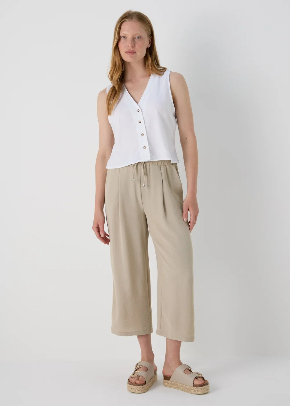 Stone Airflow Crop Leg Trousers - 8 Image 4