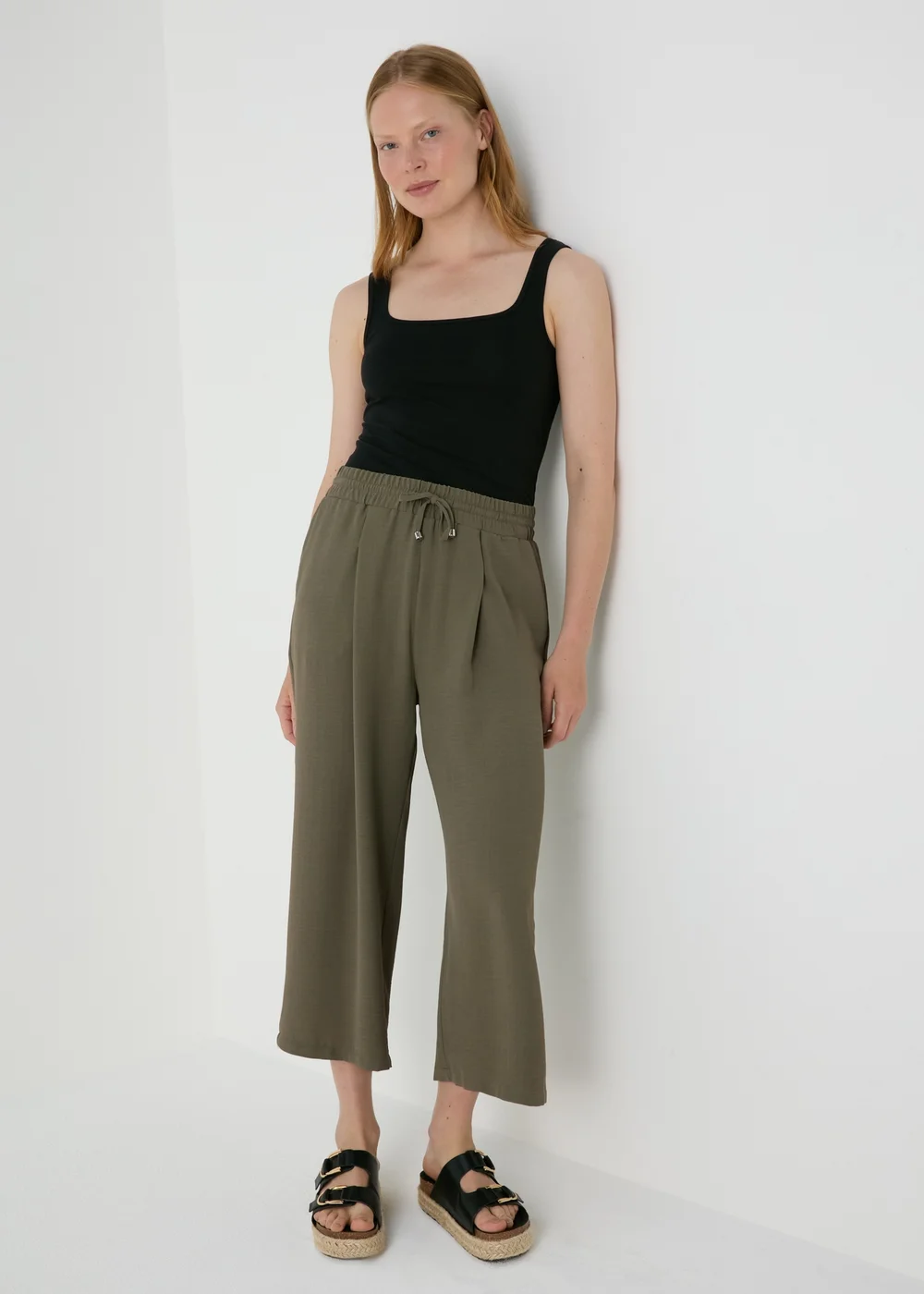 Sage Airflow Crop Trousers - 8 Image 1
