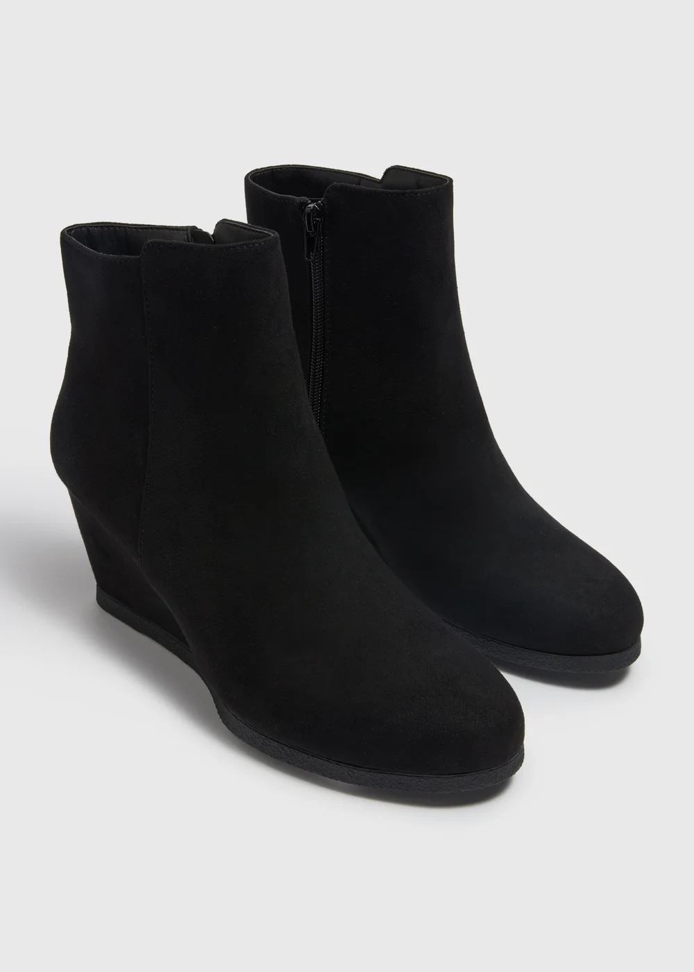 Black Wedge Boots - Size 3 Image 1