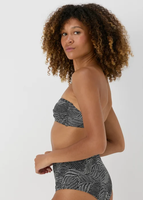 Black Spot Print Twist Bikini Top - 6 Image 2