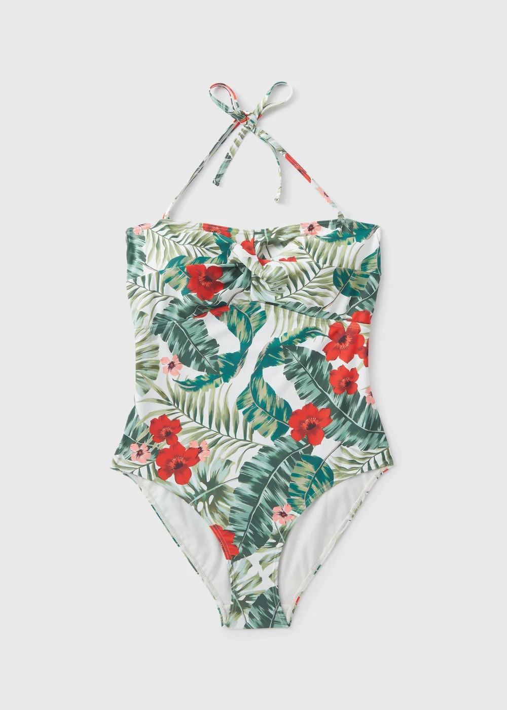 Papaya Multicoloured Tropical Leaf Print Swimsuit - 8 Image 4