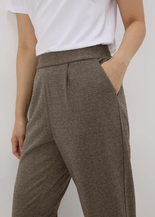 Brown Ponte Straight Leg Trousers - 8 Image 3