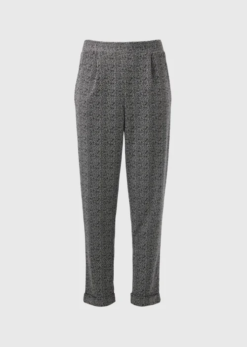 Black Pattern Ponte Trousers - 8 Image 4