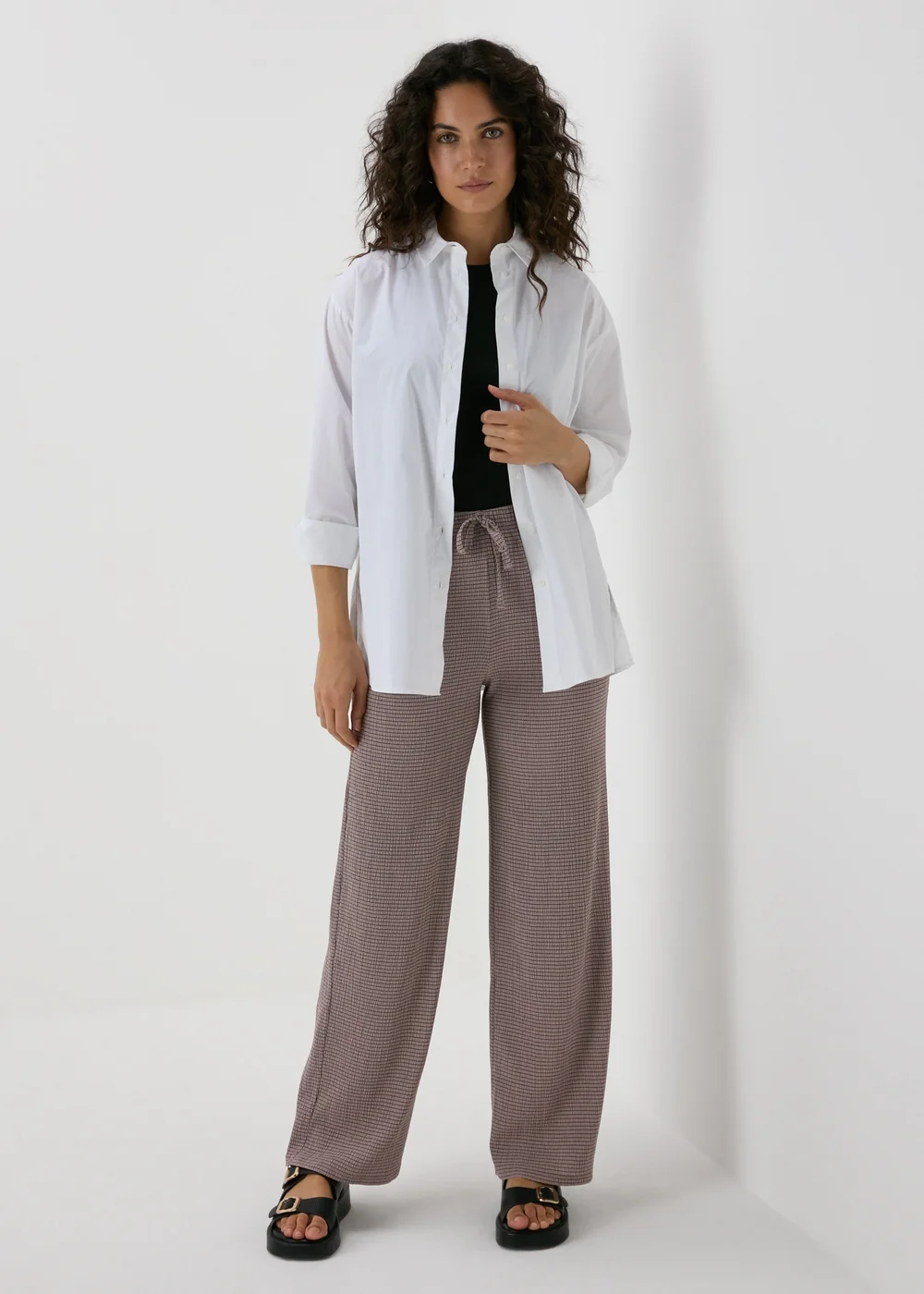 Taupe Textured Co Ord Trousers - 8 Image 4