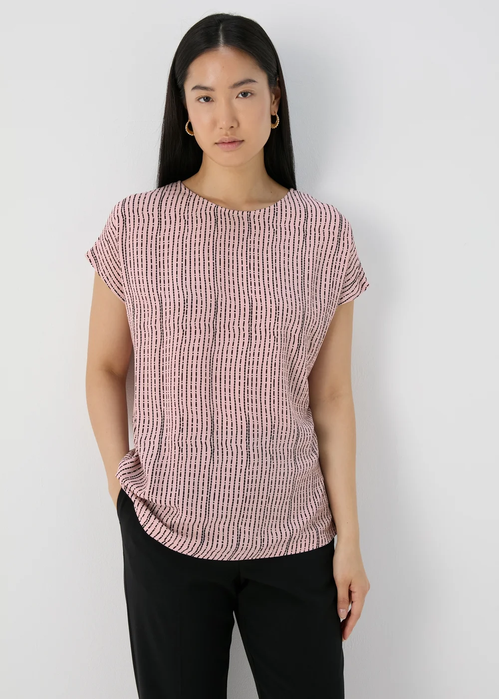 Et Vous Pink Patterned T-Shirt - Size 8 Image 4