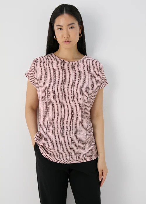 Et Vous Pink Patterned T-Shirt - Size 8 Image 4