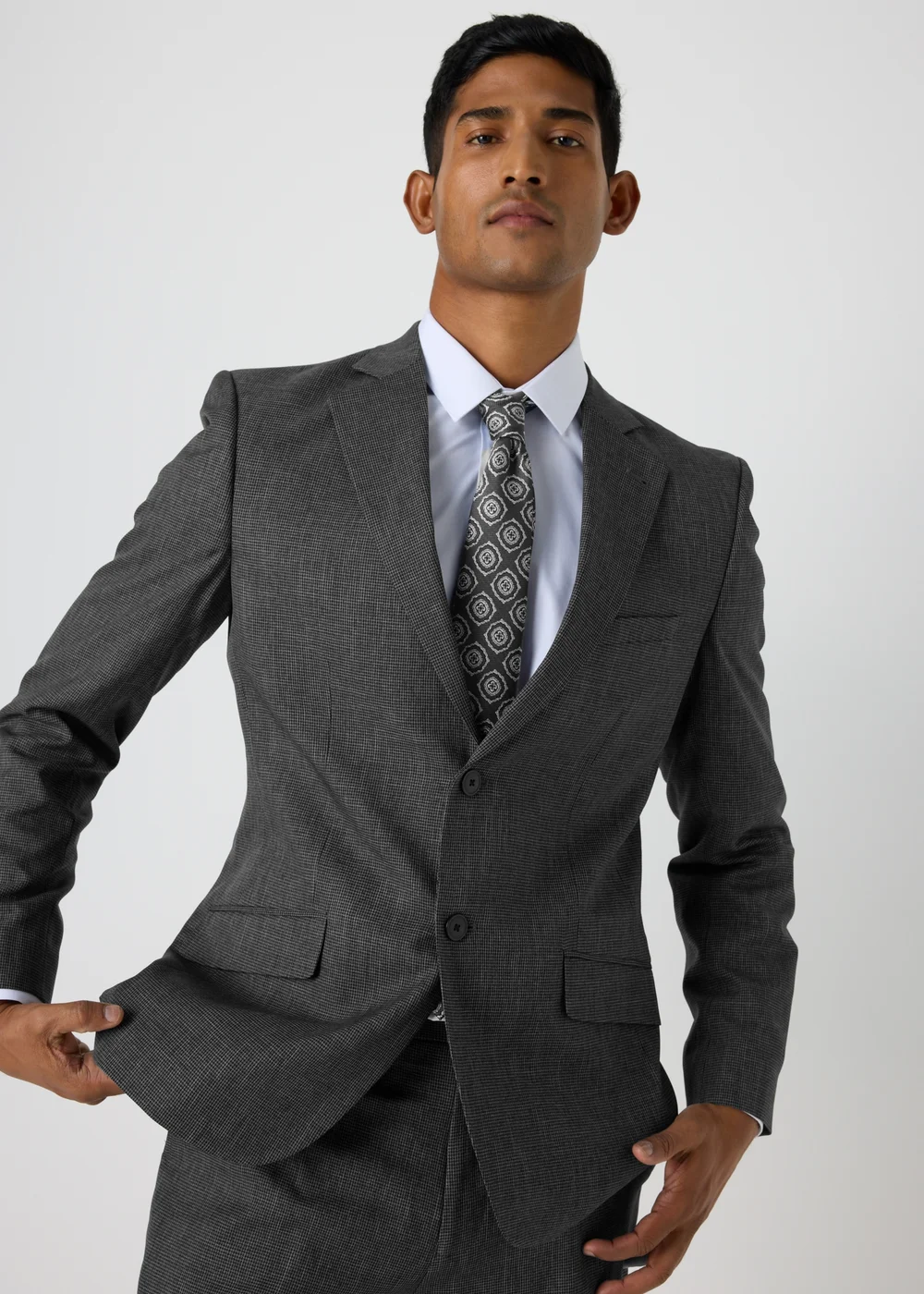 Taylor & Wright Hardwick Charcoal Slim Fit Jacket - 36 Chest Regular Image 1