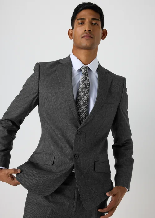 Taylor & Wright Hardwick Charcoal Slim Fit Jacket - 36 Chest Regular Image 1