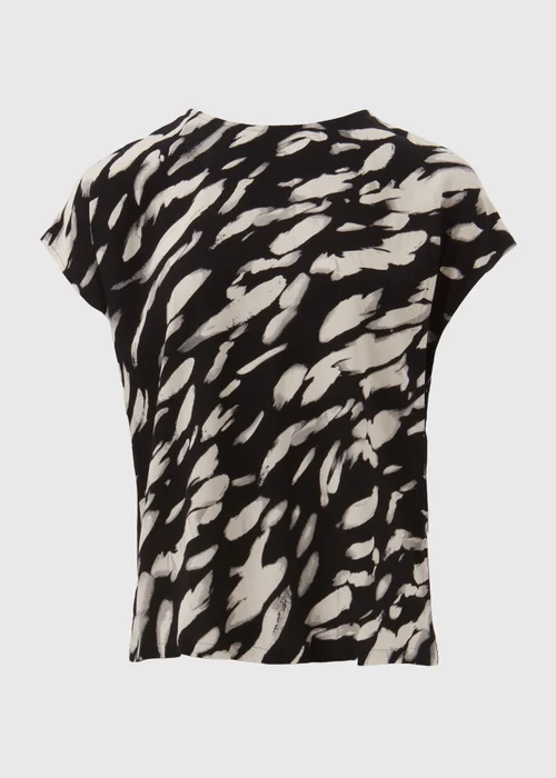 Et Vous Black Brush Print T-Shirt - 8 Image 5