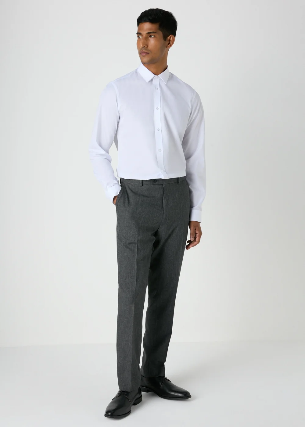Taylor & Wright Hardwick Charcoal Slim Fit Trousers - 30 Waist 29 Leg Image 3