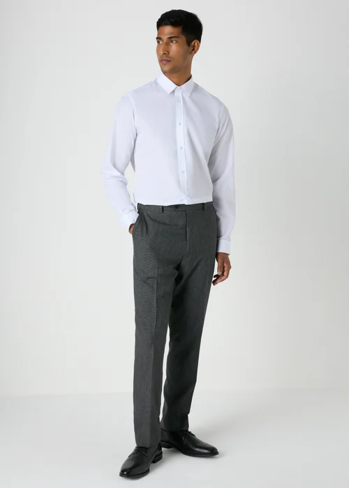 Taylor & Wright Hardwick Charcoal Slim Fit Trousers - 30 Waist 29 Leg Image 3