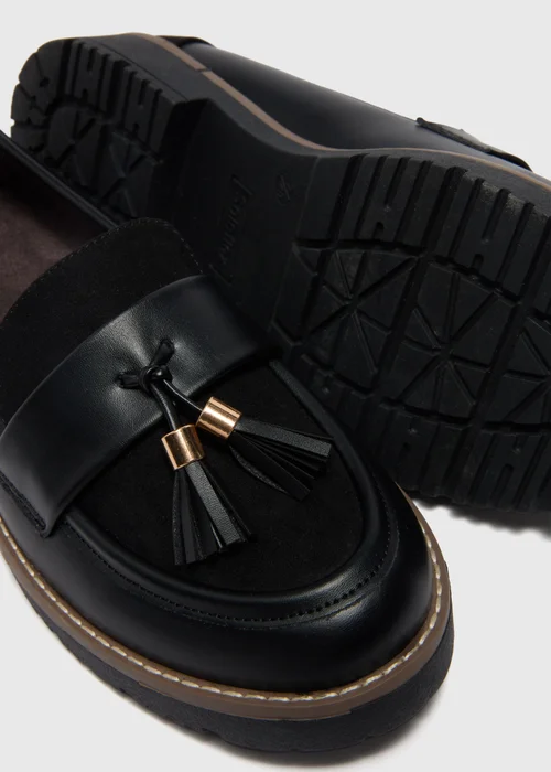 Soleflex Black Tassel Loafers - Size 3 Image 2