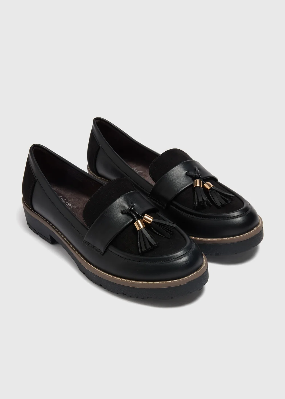 Soleflex Black Tassel Loafers - Size 3 Image 1