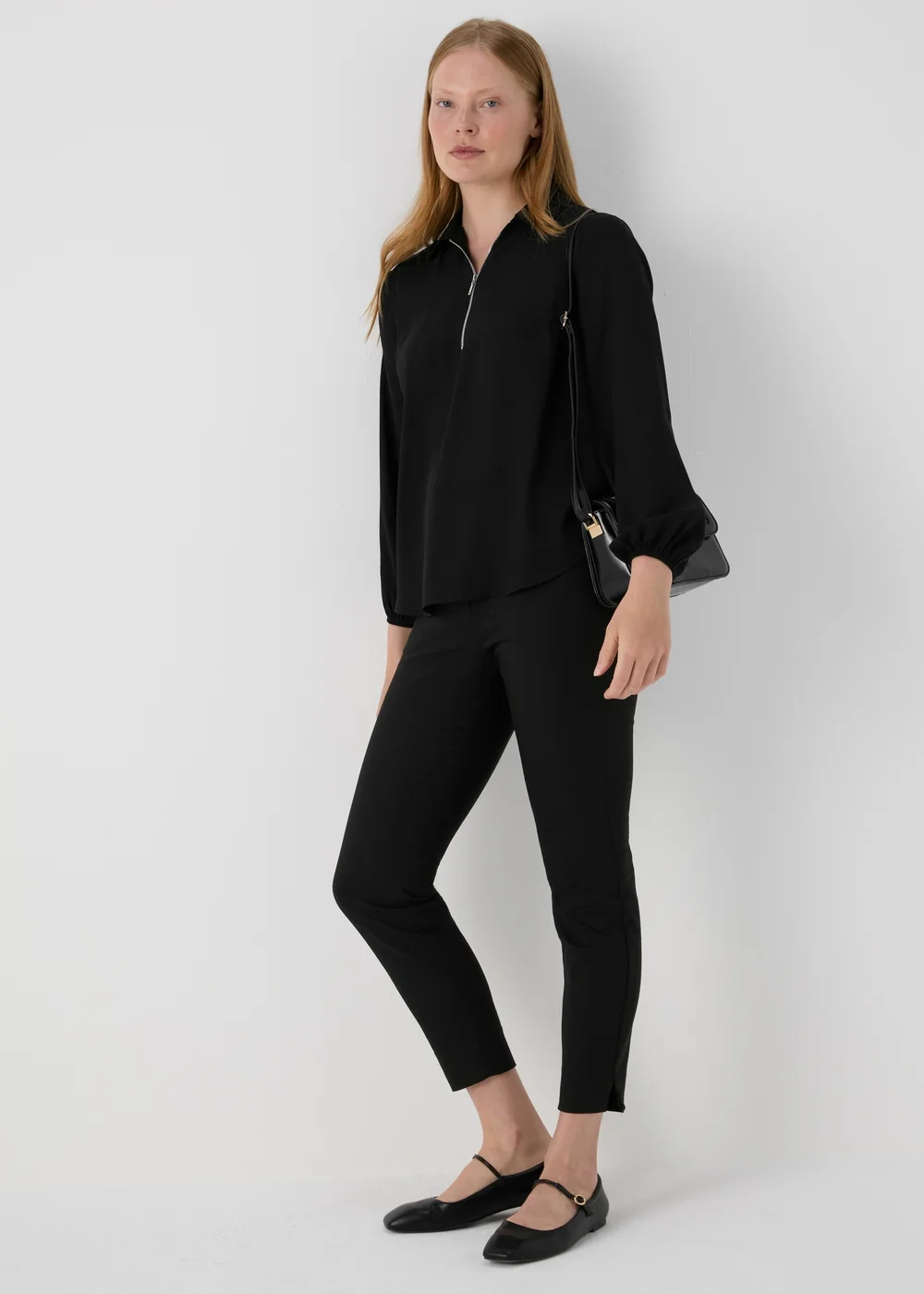 Et Vous Black Zip Up Blouse - 8 Image 4