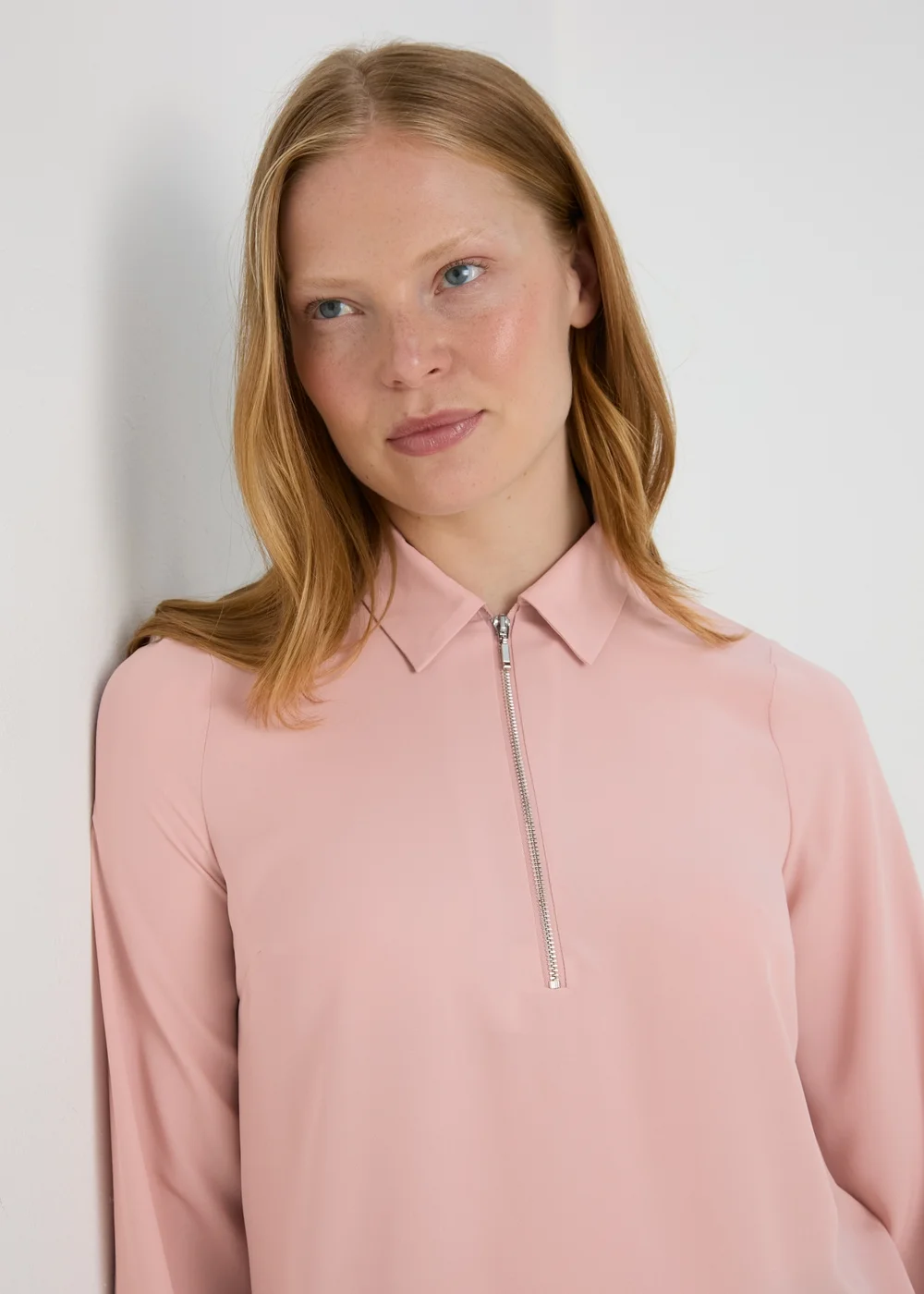 Et Vous Pink Zip Up Blouse - Size 8 Image 1