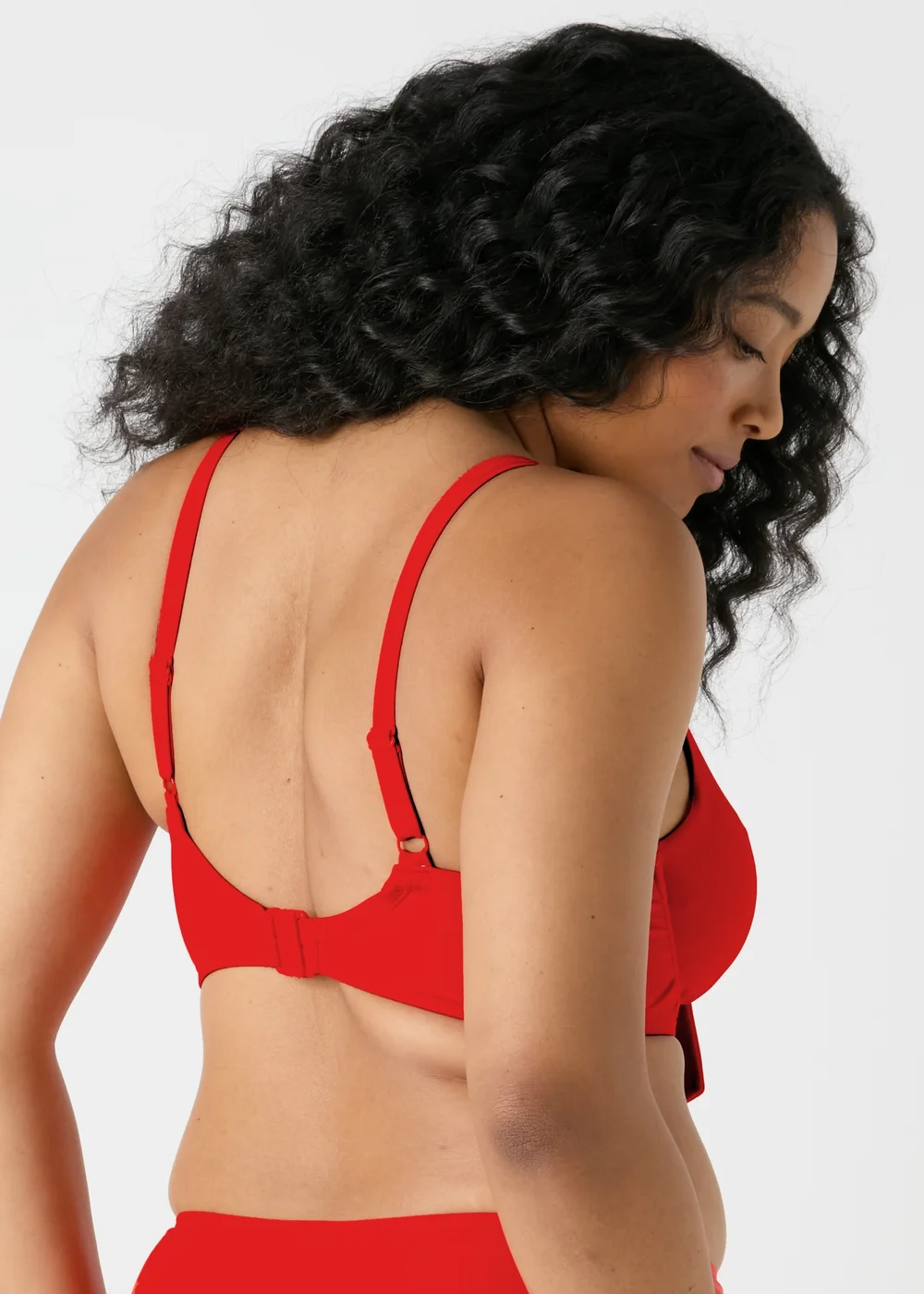 Red Tie Front Bikini Top - 34DD Image 2