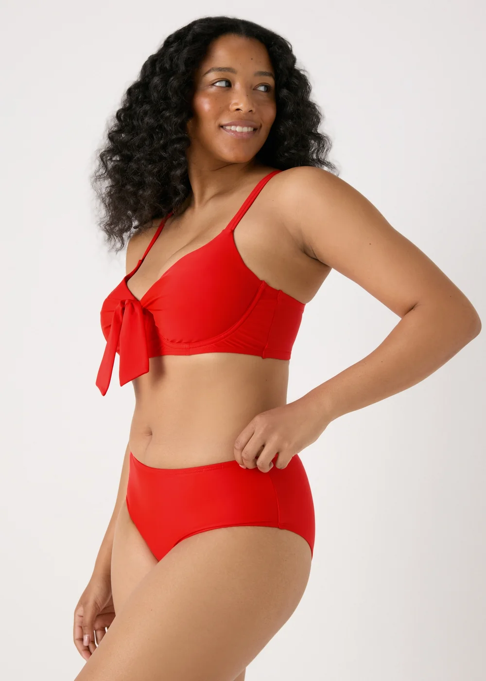 Red High Leg Bikini Bottoms - 6 Image 1