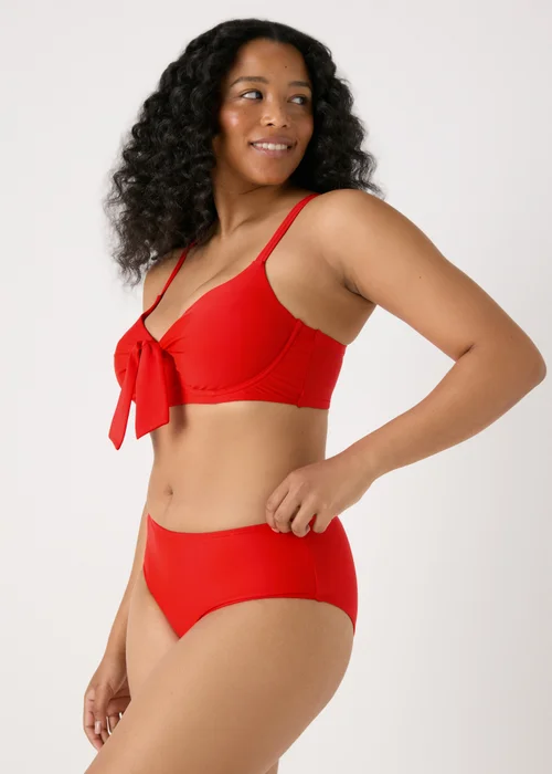 Red High Leg Bikini Bottoms - 6 Image 1