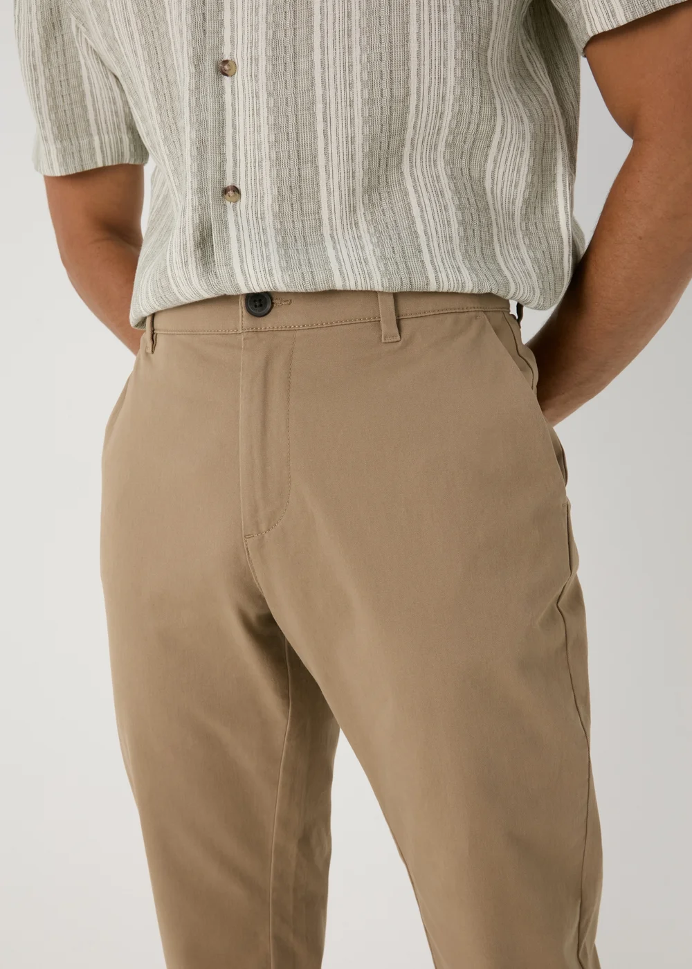 Beige Straight Fit Chinos - 30 Waist Regular Image 3