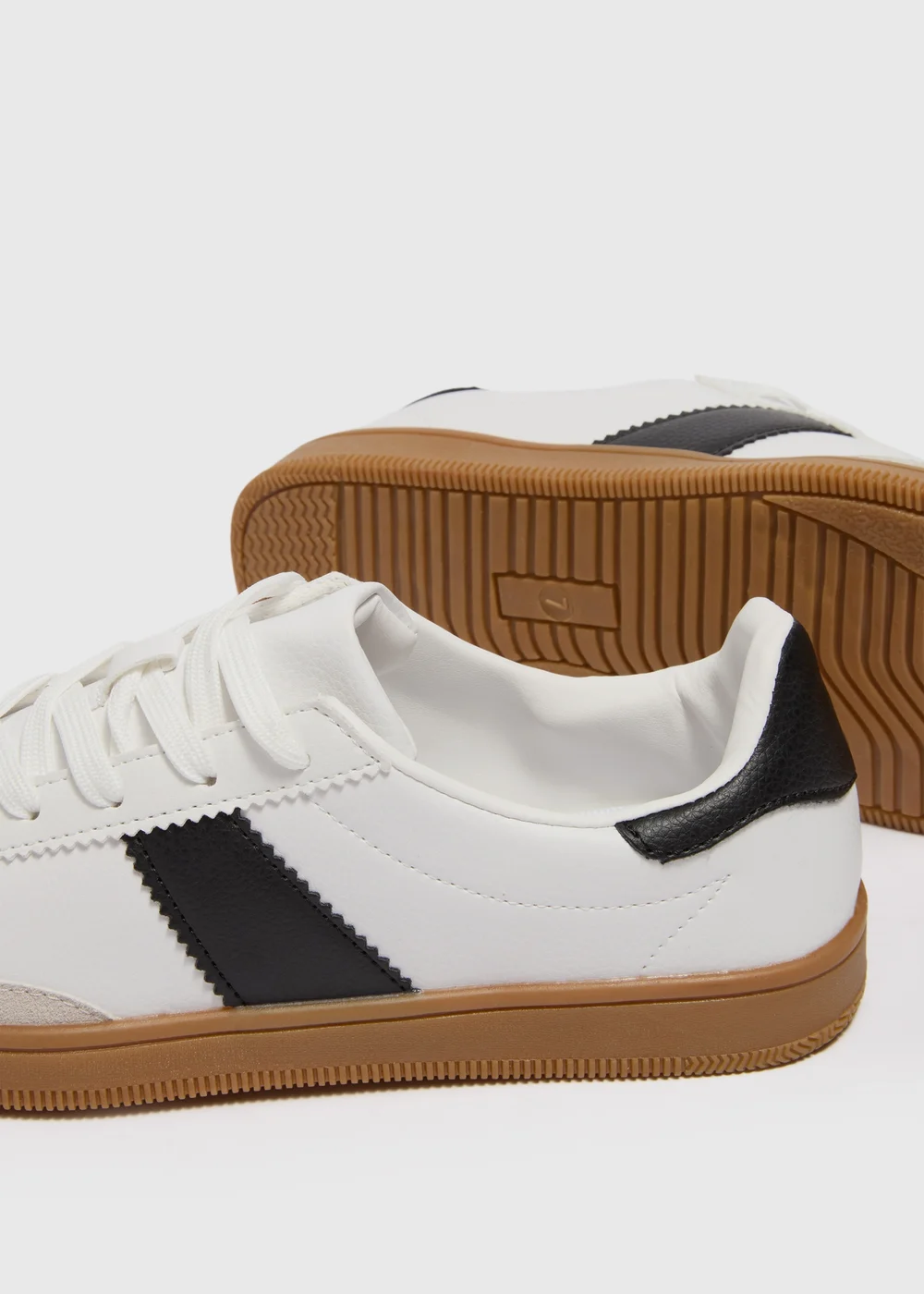 White Retro Trainers - Size 3 Image 2