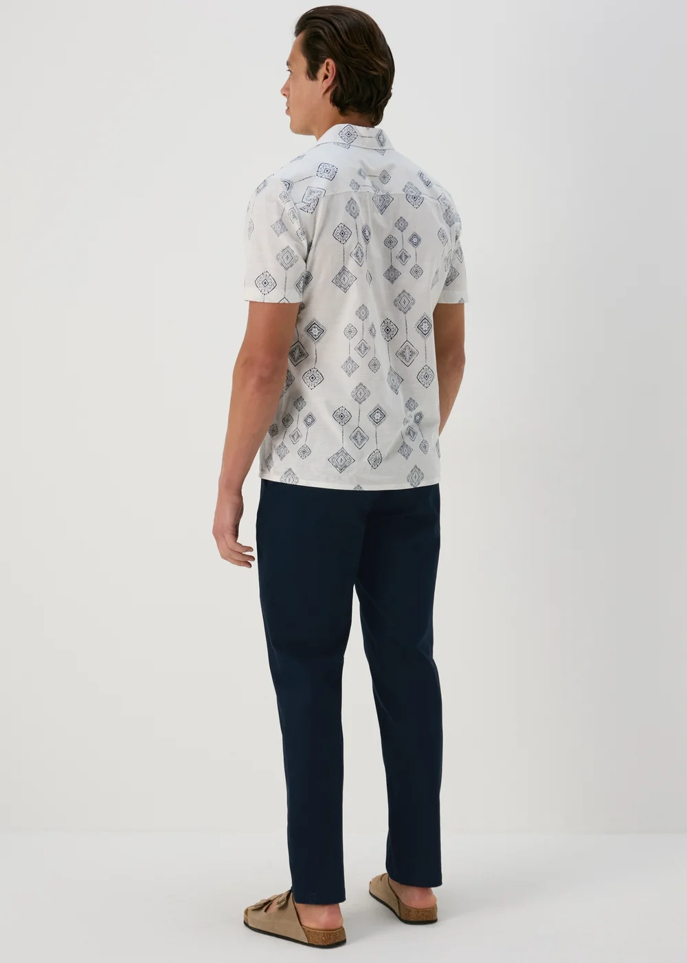Navy Straight Fit Chinos - 38 Waist Long Image 2