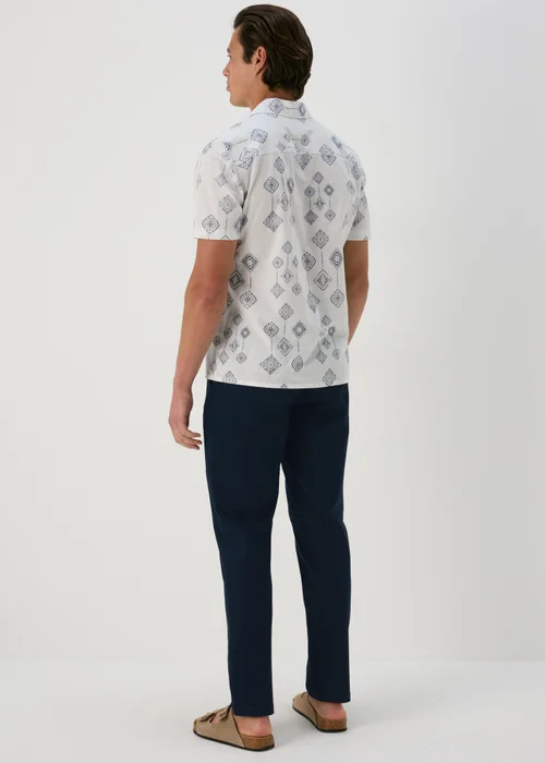 Navy Straight Fit Chinos - 38 Waist Long Image 2
