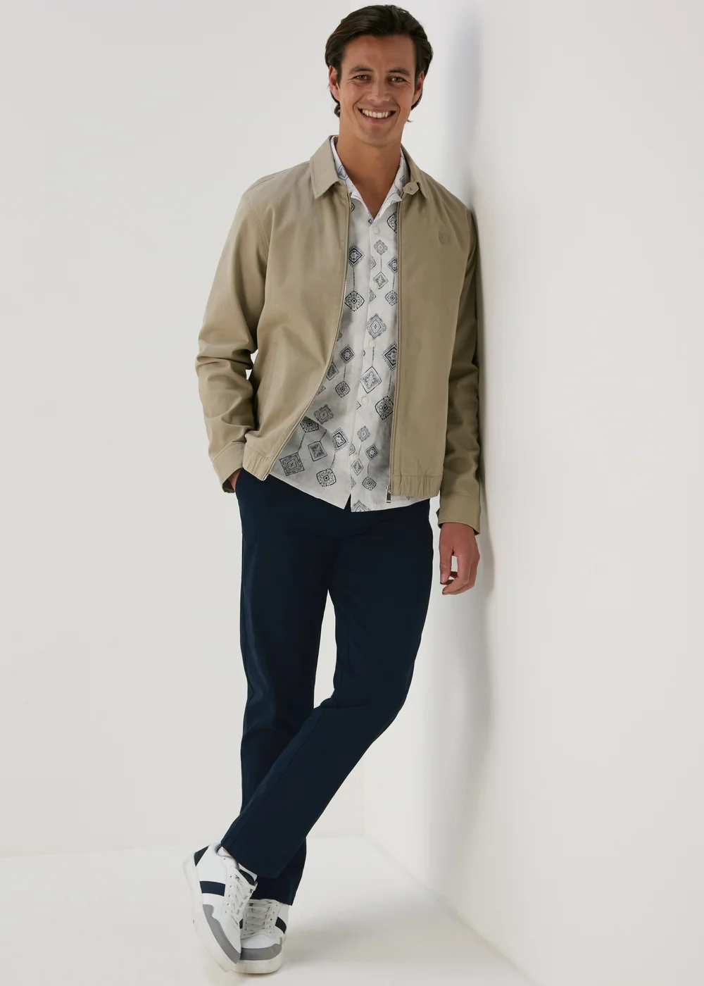Navy Straight Fit Chinos - 38 Waist Long Image 4
