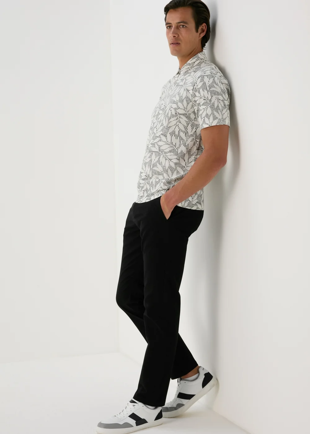Black Slim Fit Chinos - 38 Waist Long Image 4