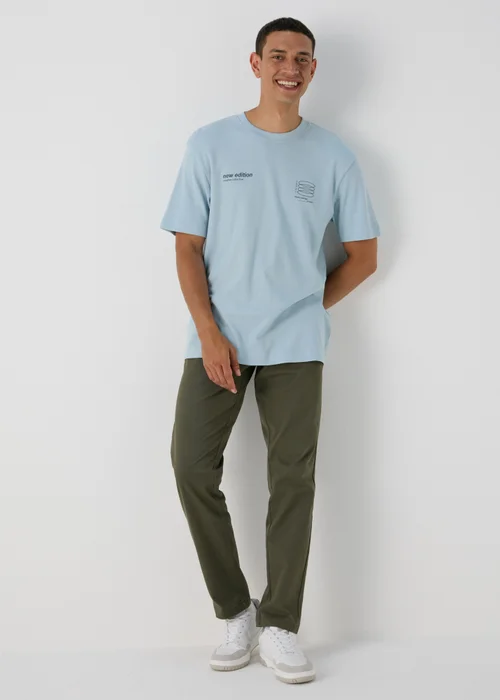 Khaki Slim Fit Chinos - 30 Waist Regular Image 1