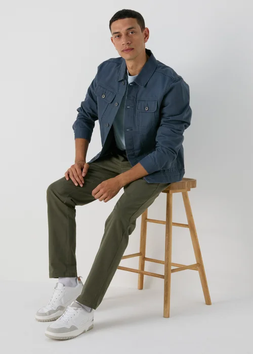 Khaki Slim Fit Chinos - 30 Waist Regular Image 4