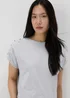 Et Vous Grey Stud Shoulder T-Shirt - 8 Image 3