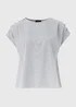 Et Vous Grey Stud Shoulder T-Shirt - 8 Image 5