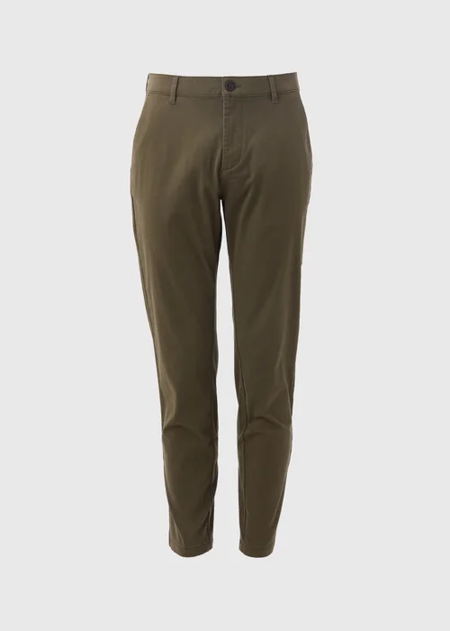 Khaki Straight Fit Stretch Chinos - 30 Waist Regular Image 5