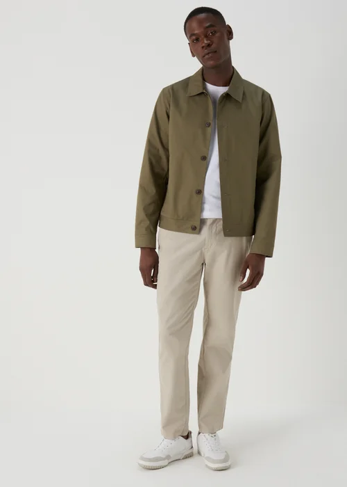 Stone Straight Fit Stretch Chinos - 30 Waist Regular Image 4