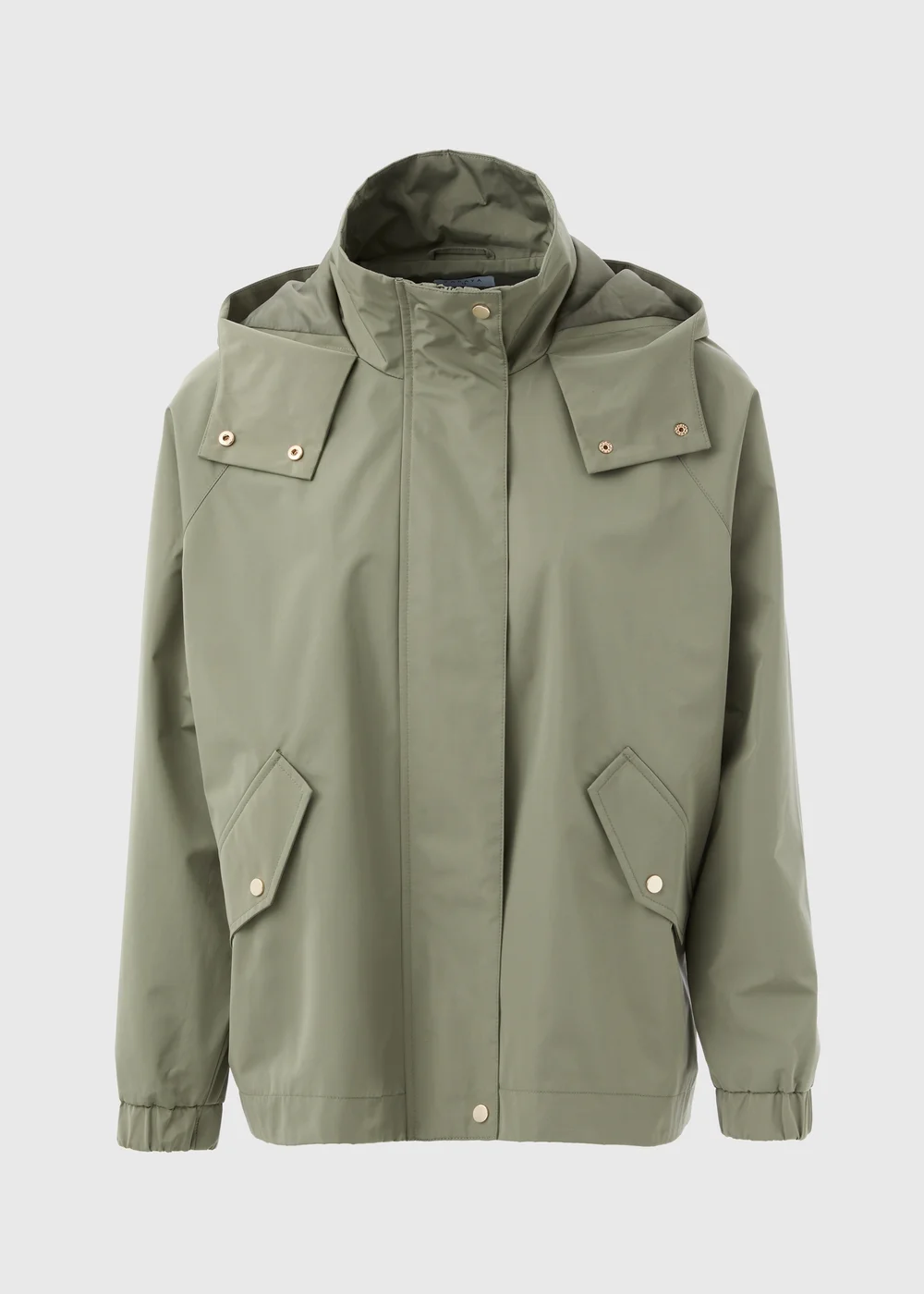 Khaki Mid Length Mac Coat - 8 Image 5