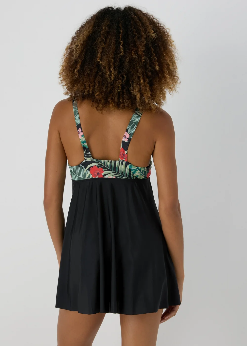 Black Floral Swimdress - 10 Image 2