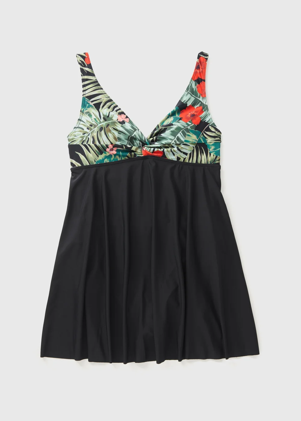 Black Floral Swimdress - 10 Image 3