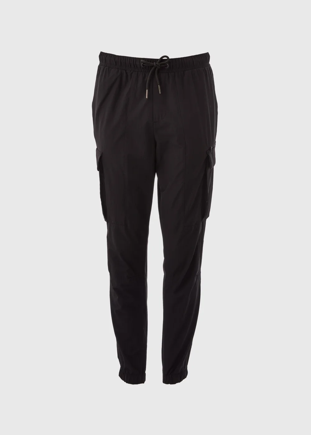 Black Drawcord Cargo Trousers - Extra small Image 4