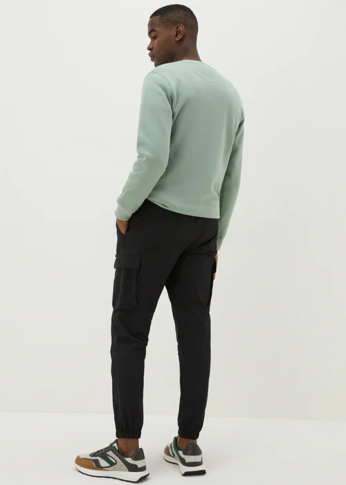 Black Drawcord Cargo Trousers - Extra small Image 2