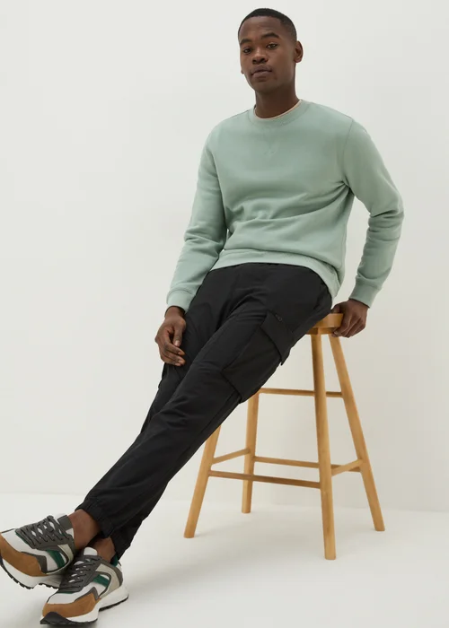 Black Drawcord Cargo Trousers - Extra small Image 1