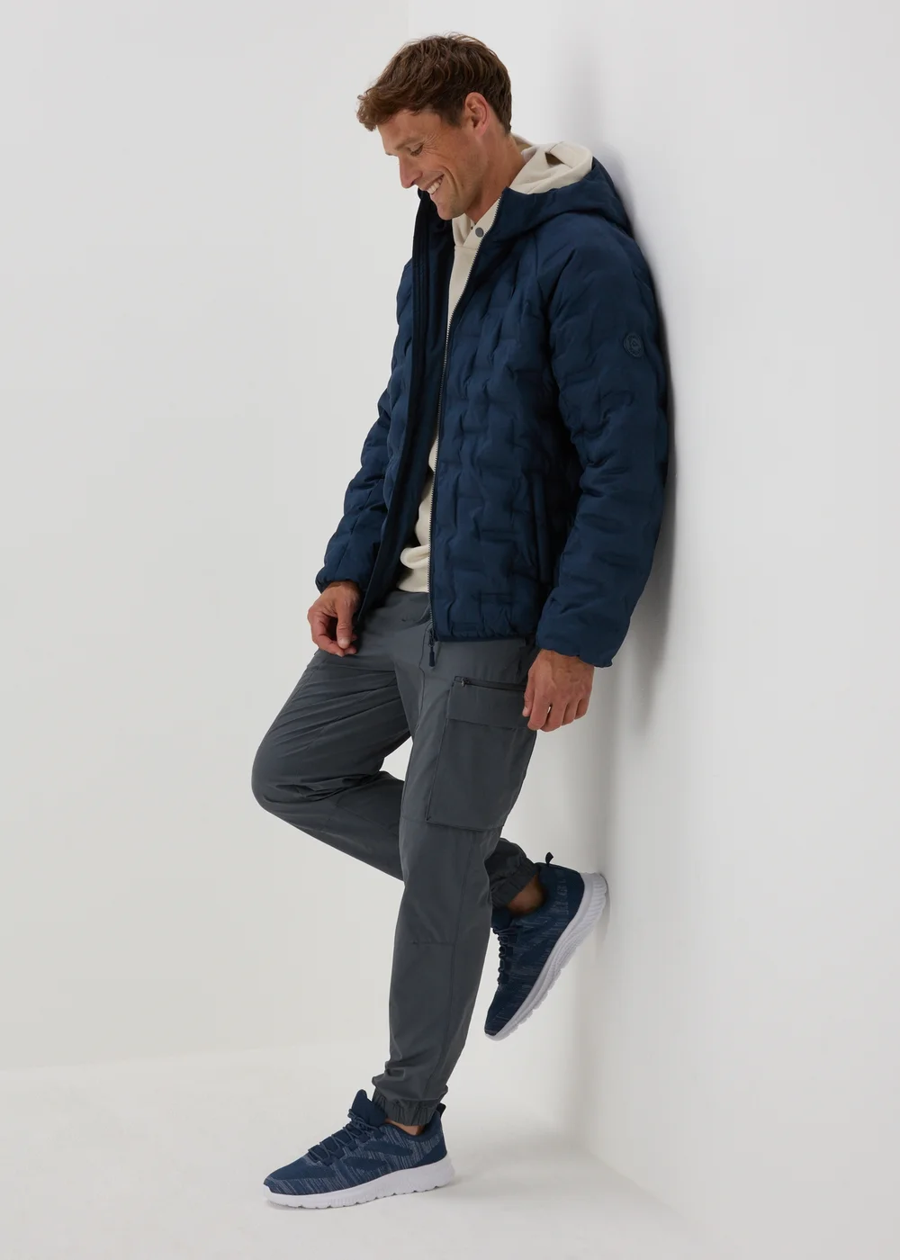 Blue Drawcord Cargo Trousers - Extra small Image 4
