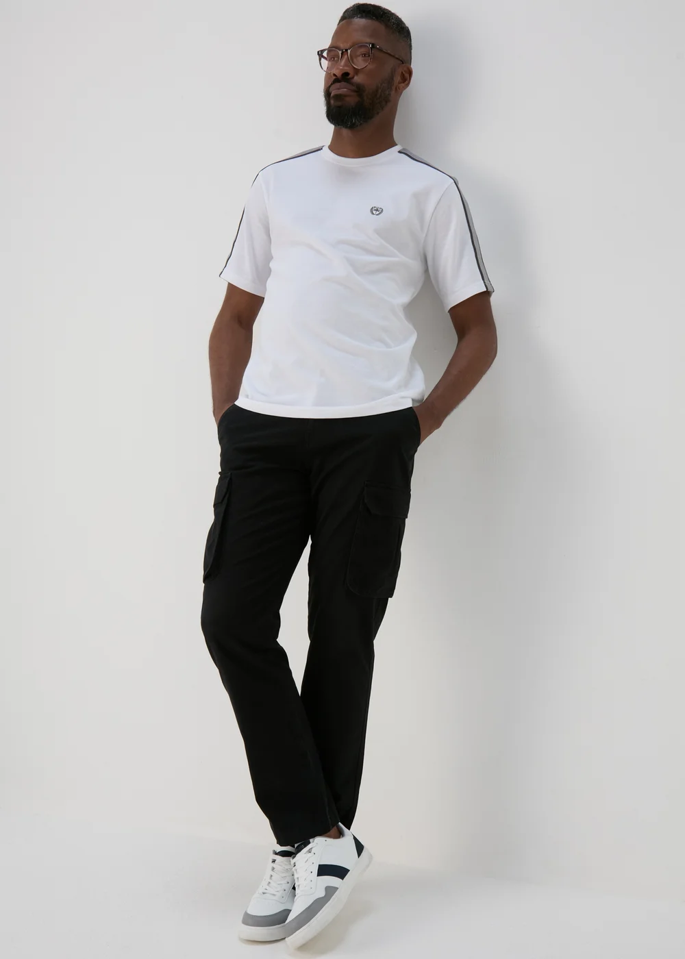 Black Drawcord Cargo Trousers - Extra small Image 1