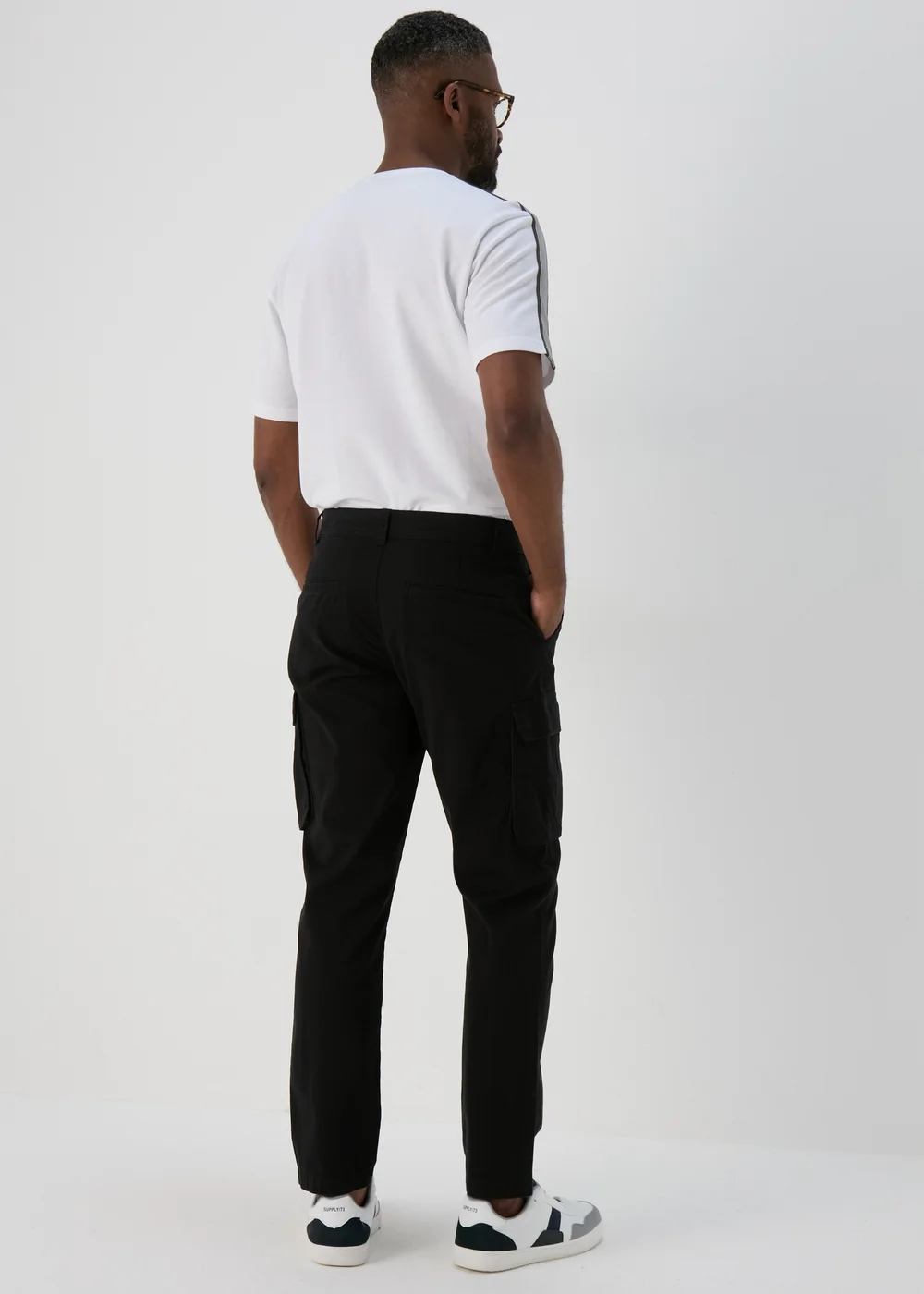 Black Drawcord Cargo Trousers - Extra small Image 2